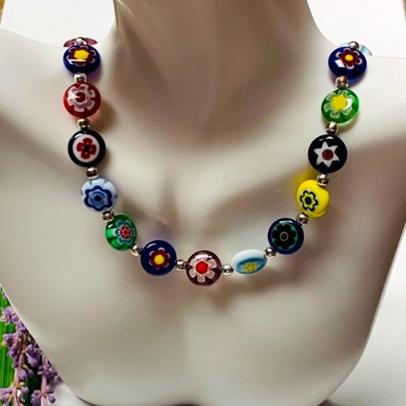 Vintage FAS 925 Sterling Italy Jewelry Vtg Fas Ss 925 Millefiori